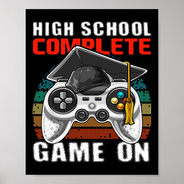 Affiche Jeu Vidéo Complet de l'école Cadeau Graduation Sen (Devant)
