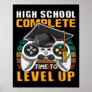 Affiche Jeu Vidéo Complet de l'école Cadeau Graduation Sen