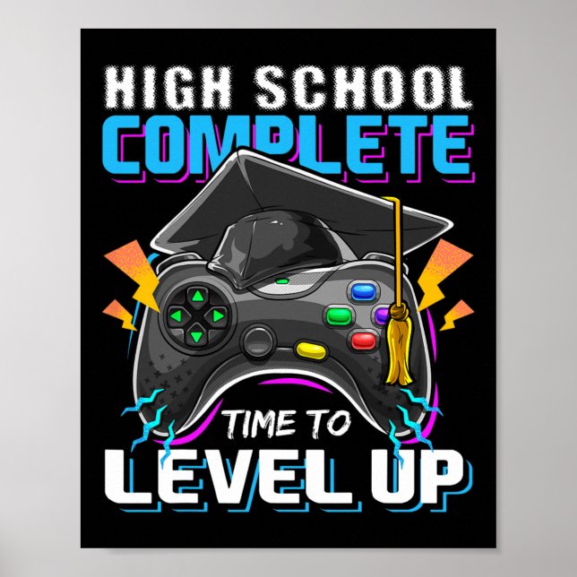 Affiche Jeu Vidéo Complet de l'école Cadeau Graduation Sen (Devant)