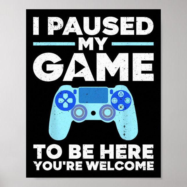 Affiche Jeu Vidéo cool Art Pour Hommes Femmes Vidéo Gamer  (Devant)