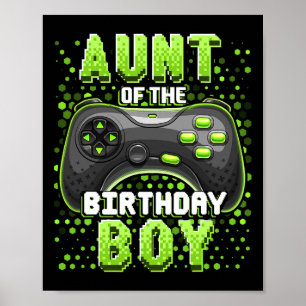 Affiche Jeu vidéo d'anniversaire du garçon qui fête son an
