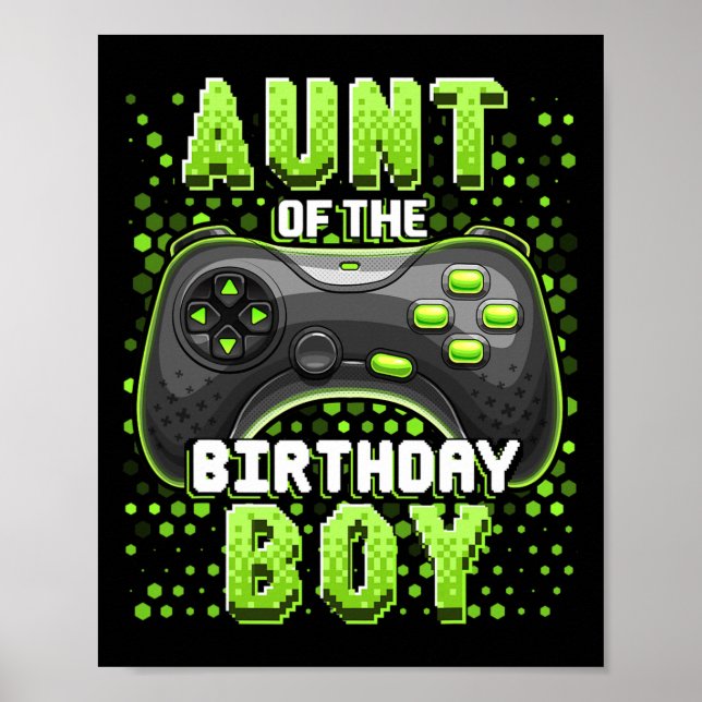 Affiche Jeu vidéo d'anniversaire du garçon qui fête son an (Devant)