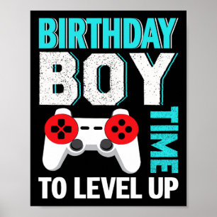 Affiche Jeu Vidéo de garçon Anniversaire