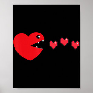 Affiche Jeu vidéo de la Saint Valentin Gamer Garçon de Sai