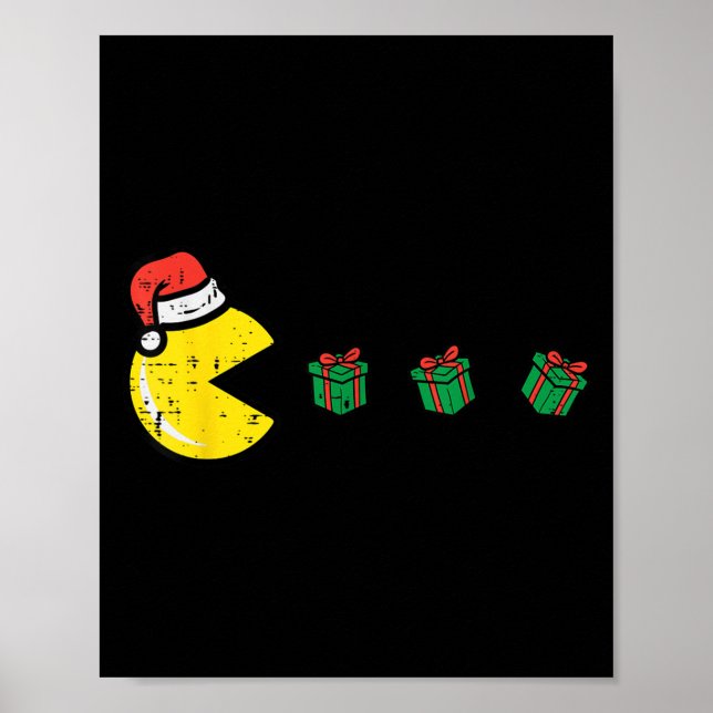 Affiche Jeu Vidéo de Noël Manger Noël Jeu Hommes garçons K (Devant)