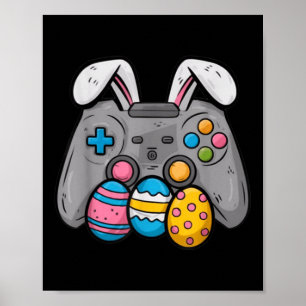 Affiche Jeu Vidéo de Pâques oeufs de lapin Jeu Garçons enf