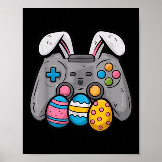 Affiche Jeu Vidéo de Pâques oeufs de lapin Jeu Garçons enf (Devant)