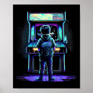 Affiche Jeu vidéo des années 80 Vintage Retro Arcade 3