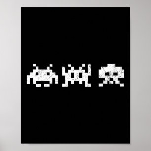 Affiche Jeu vidéo des années 80 Vintage Retro Arcade Nosta