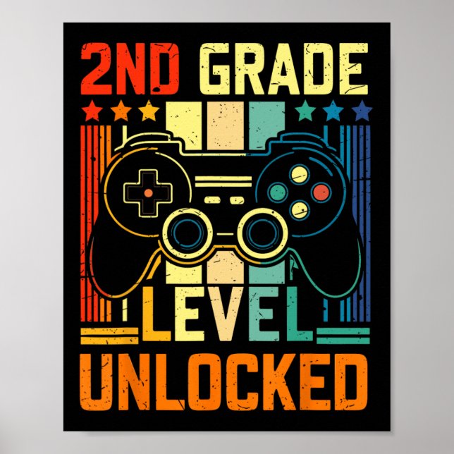 Affiche Jeu Vidéo Déverrouillé De 2E Année À L'École (Devant)