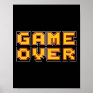 Affiche Jeu vidéo drôle rétro arcade des années 80 Nostalg