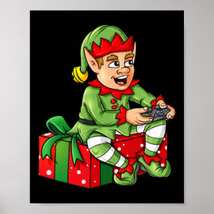 Affiche Jeu Vidéo Elf de Noël Contrôleur Garçons Enfants X