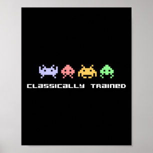 Affiche Jeu vidéo envahisseurs extraterrestres formés clic