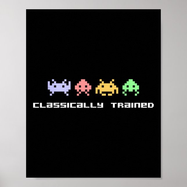 Affiche Jeu vidéo envahisseurs extraterrestres formés clic (Devant)