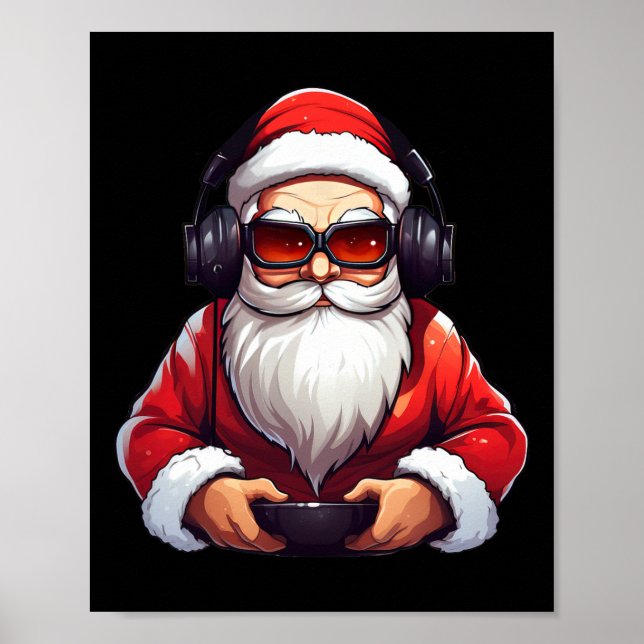 Affiche Jeu Vidéo Gamer contrôleur de jeu Noël Pajam (Devant)