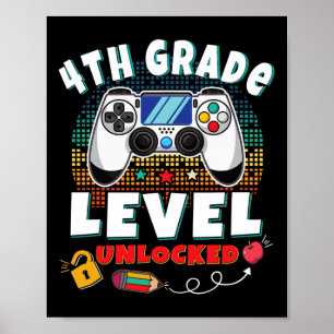 Affiche Jeu vidéo Grade Level débloqué Retour à l'école je