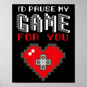 Affiche Jeu Vidéo Jeu Valentines Jour Joueur T Chemises Po
