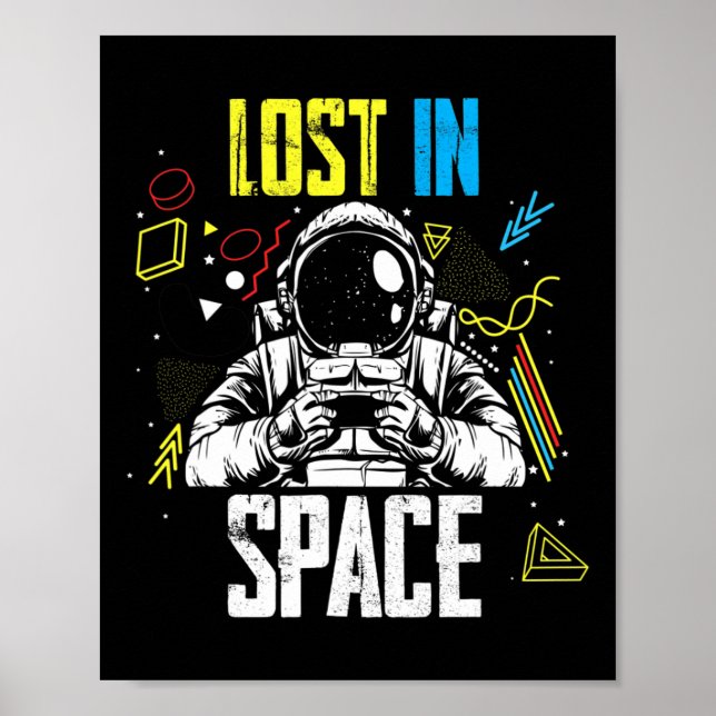 Affiche Jeu Vidéo Les astronautes Aimer Jeux Space Gamer P (Devant)