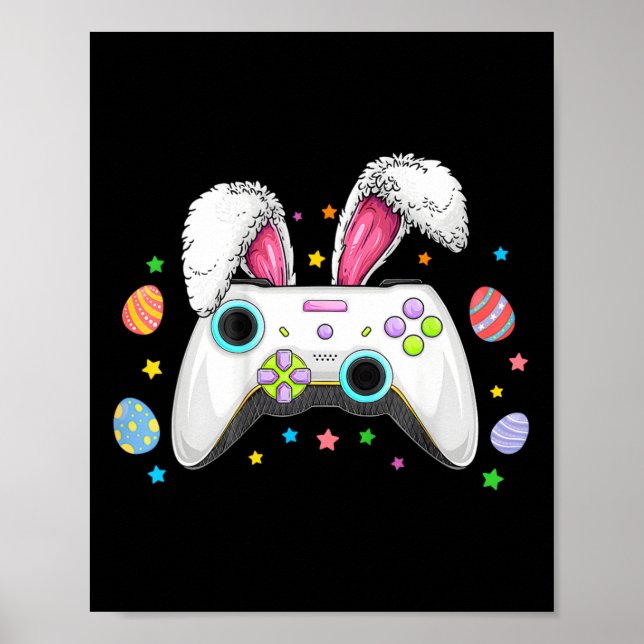 Affiche Jeu Vidéo Oeufs Bunny Costume Pâques Garçons Enfan (Devant)