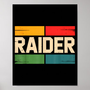 Affiche Jeu vidéo Raider Vintage Retro Hommes Femmes Fille