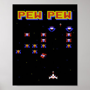 Affiche Jeu vidéo rétro jeu d'école 80 vintage jeu