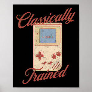 Affiche Jeu vidéo Retro Vintage avec formation de clic