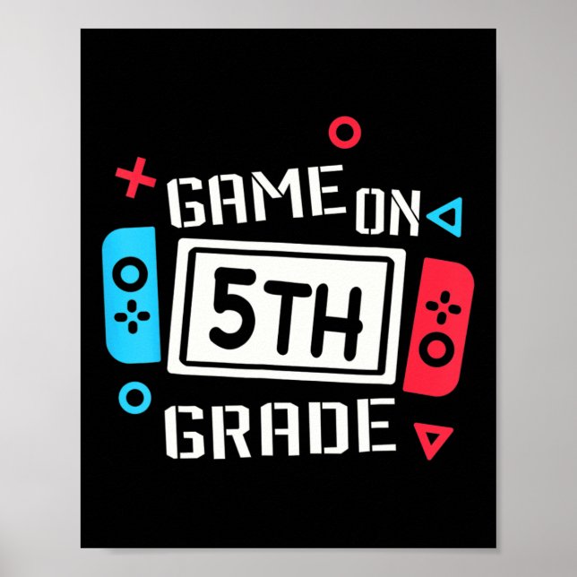 Affiche Jeu vidéo sur l'équipe amusante de 5e année cinqui (Devant)