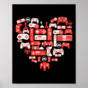 Affiche Jeu Vidéo Valentines Chemise de Jour Pour Garçons