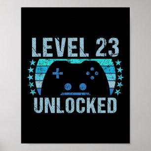Affiche Jeu Vintage 23e anniversaire Cadeau 23 ans Garçon