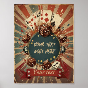 Affiche Jeu vintage modifiable