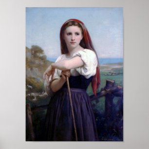 Affiche Jeune Bergère, Bouguereau