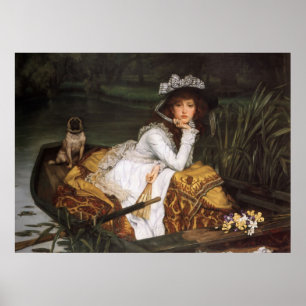 Affiche Jeune Dame En Bateau