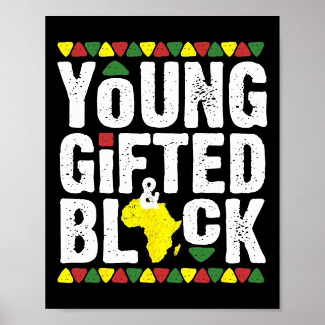 Affiche Jeune Dashiki noir doué Histoire de la fierté afri (Devant)