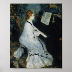 Affiche Jeune femme au piano de Renoir