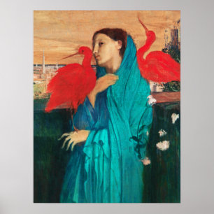 Affiche Jeune femme avec Ibis par Edgar Degas