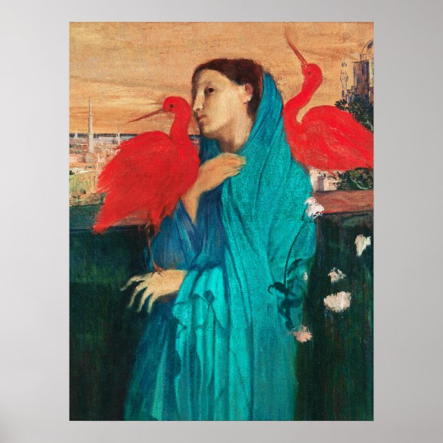 Affiche Jeune femme avec Ibis par Edgar Degas (Devant)