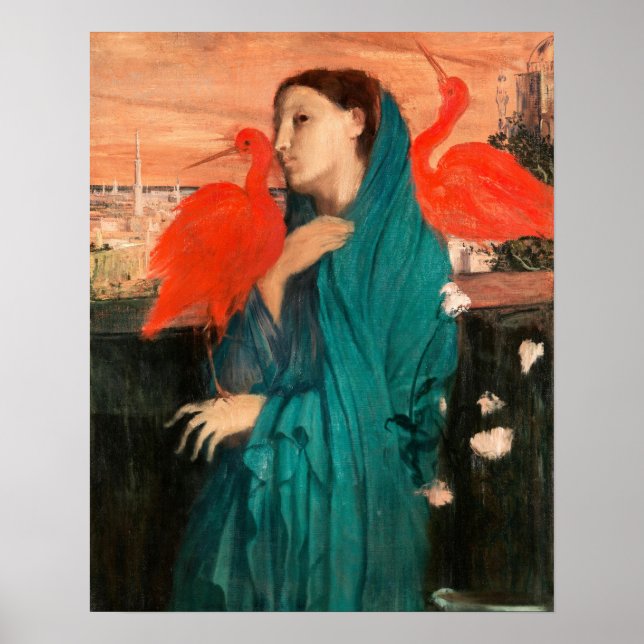 Affiche Jeune femme avec Ibis par Edgar Degas (Devant)