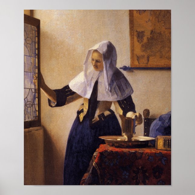 Affiche Jeune femme avec un lanceur d'eau (Devant)