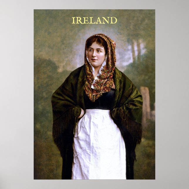Affiche Jeune femme d'Irlande (1890) (Devant)