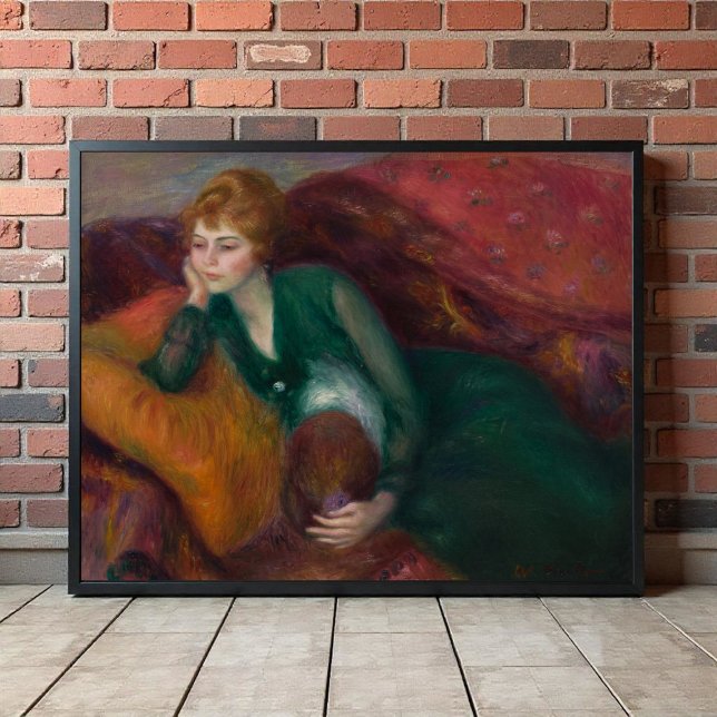 Affiche Jeune femme en vert, William James Glackens (Créateur téléchargé)