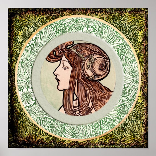 Affiche Jeune femme par Alphonse Mucha (Devant)