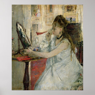 Affiche Jeune femme saupoudrant son visage, 1877