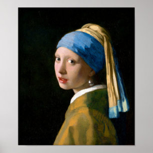 Affiche Jeune fille à oreille perle, Johannes Vermeer, 166