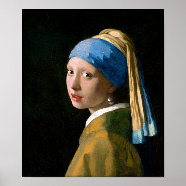 Affiche Jeune fille à oreille perle, Johannes Vermeer, 166 (Devant)
