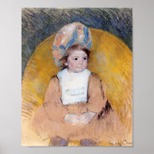 Affiche Jeune fille assise dans un fauteuil jaune, Cassatt (Devant)