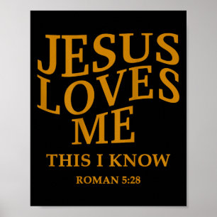 Affiche Jeune Fille Jésus M'Aime Ceci Je Connais Christian