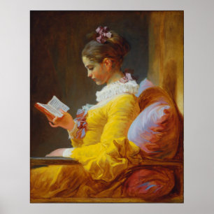 Affiche Jeune fille Lecture par Jean-Honore Fragonard