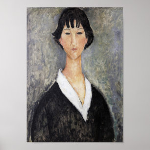 Affiche Jeune fille noire haïe, Modigliani