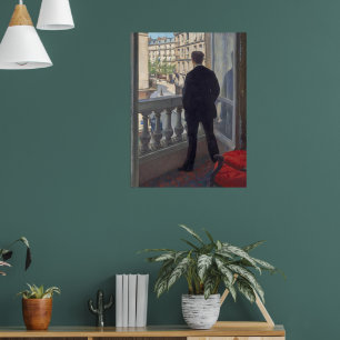 Affiche Jeune Homme à sa fenêtre par Gustave Caillebotte