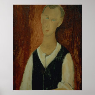 Affiche Jeune homme avec un manteau noir, 1912 (huile sur